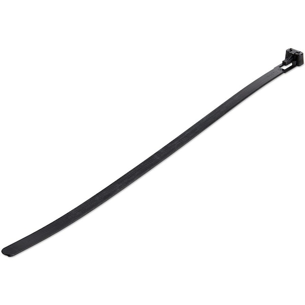 Startech.Com Cable Tie, 10 in L, 2-1/2 in Max Bundle Dia., Black, Nylon 6/6, 50 lb Strength CBMZTRB10BK - main
