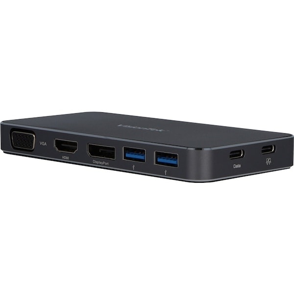 Visiontek Products VT200 USB-C PORTABLE HUB - DUAL DISPLAY DP/HDMI/VGA, 100W POWER PASSTHROUGH 2X 901226 - main