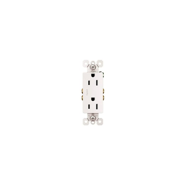 Pass & Seymour Decorator Outlet, 15-Amp 125-Volt , White, 10PK 885TRWCP7 - main