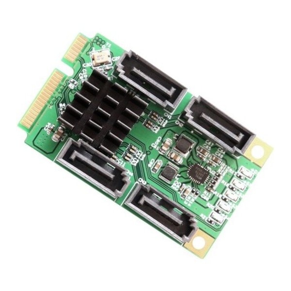 Syba 4 Port SATA III Mini PCI-E Controller Card SI-MPE40125 - main