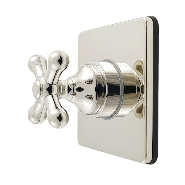 Kingston Brass Single-Handle Six-Way Diverter Valve with Square Trim Kit, Polished Nickel KS4046BX - main