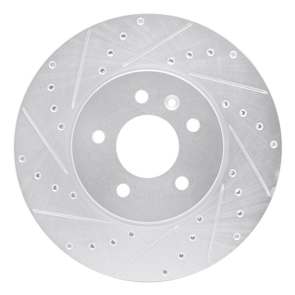Dynamic Friction Co DFC Brake Rotor - Drilled and Slotted - Silver 631-46035L - main