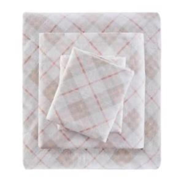 Imageware Systems Cozy Flannel Sheet Set, Pink Plaid - Twin TN20-0275 - main