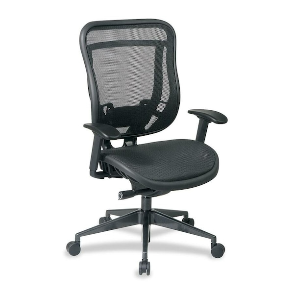 Office Star Executive Chair Desk Chair, Adjustable Arms, 18-1/2" to 20-3/4" Height, Mesh, Gray 818-11G9C18P - main