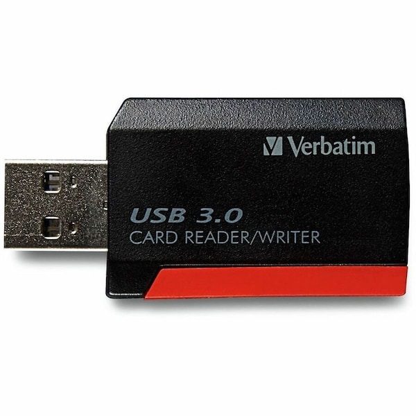 Verbatim Verbatim Pocket Card Reader, USB 3.0 - Black 98538 - main