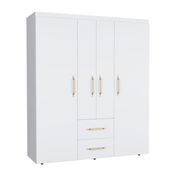 Homeroots 59" White Two Drawer Combo Dresser 552265 - main