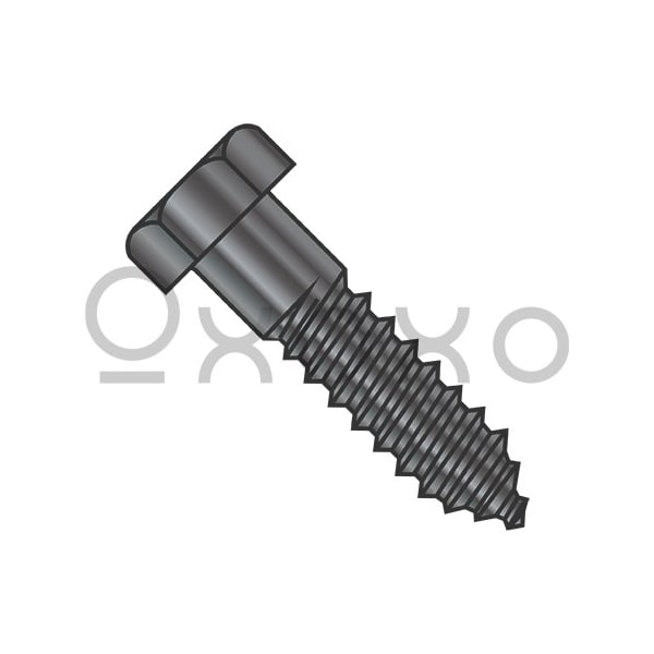 Oxoxo 1/4X2 Hex Lag Screw Gimlet Point Black Oxide, 700PK 596364 - main