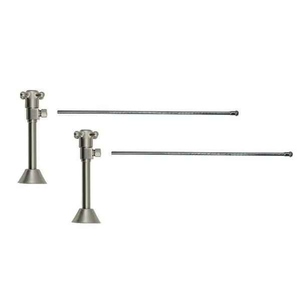 Mountain Plumbing Lavatory Kit - Brass 1/4 Turn Valve (MT416X) Angle Sweat in Satin Chrome MT8122X-NL/SC - main