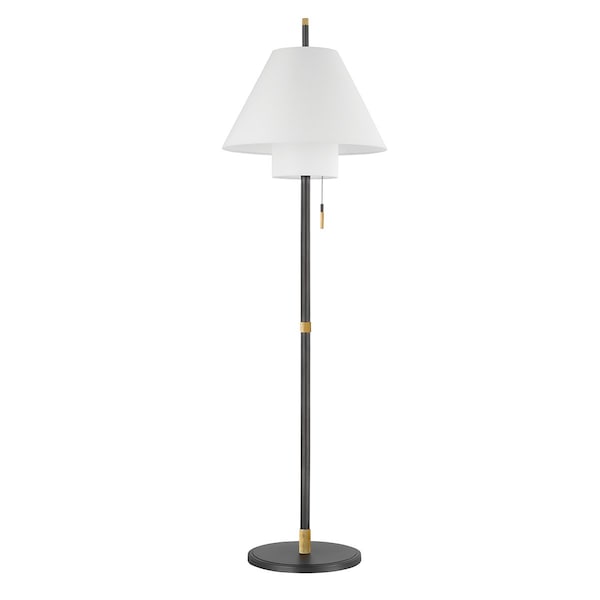 Hudson Valley Lighting Pembrooke & Ives X Glenmoore 1 Light Floor Lamp 20 In. Aged Brass PIL1899401-AGB/DB - main