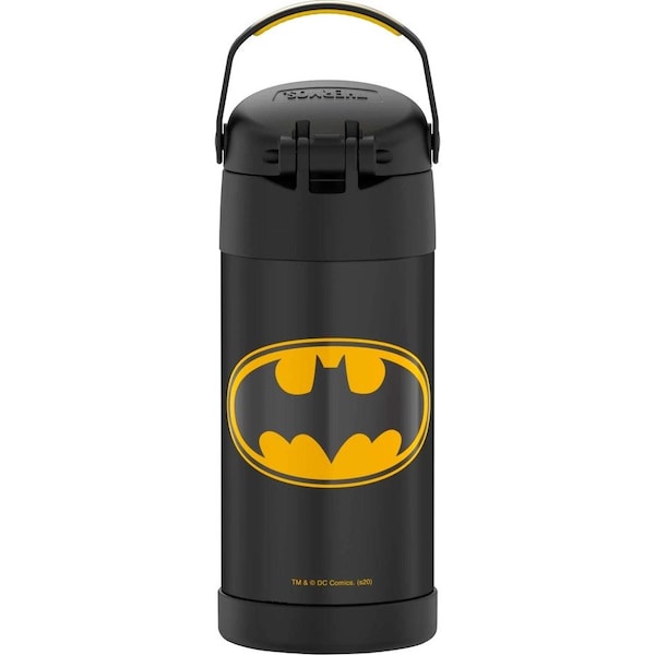 Thermos 12-Ounce FUNtainer Vacuum-Insulated Licensed Stainless Steel Bottle (Batman) F4100BM6 - main