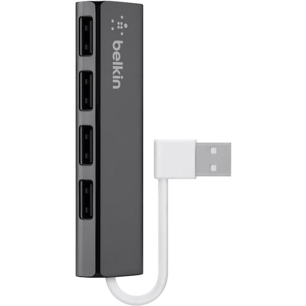 Belkin HUB 4PORT USB 2.0 TRAVEL SLIM STYLE/ BLACK F4U042BT - main