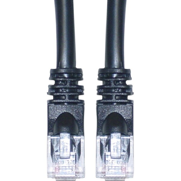 Cable Wholesale Cat5e Black Copper Ethernet Patch Cable, Snagless/Molded Boot, POE Compliant, 3 foot 10X6-02203 - main