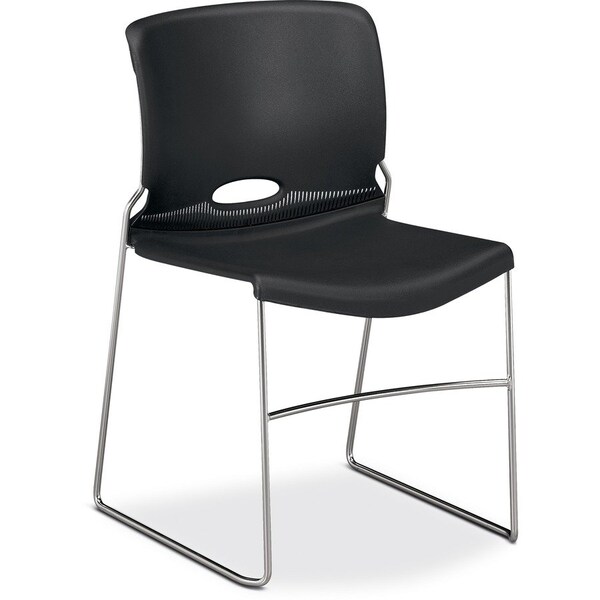 Hon 4040 Series High Density Olson Stacker Chair, Onyx Seat Color, Plastic Seat Material, 4PK 4041ON - main