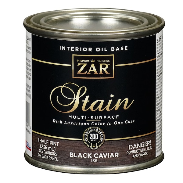 Zar Wood Stain 1/2 Pt UGL Black Caviar Zar Interior Oil-Based Wood Stain 13506 - main