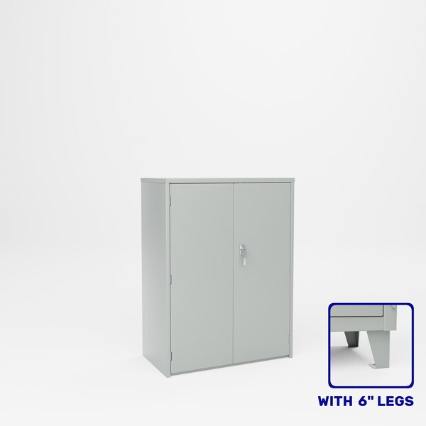Pucel Heavy Duty Storage Cabinet with 6 in Legs, 36 in W x 54 in H x 19 in D, Gray HDSC-3648-19-2L - main