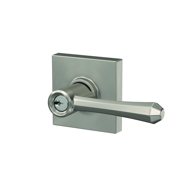 Schlage Residential Schlage Custom Dempsey Lever with Collins Rose Keyed Entry Lock C Keyway with 16211 Latch and F51ADMP619COL - main