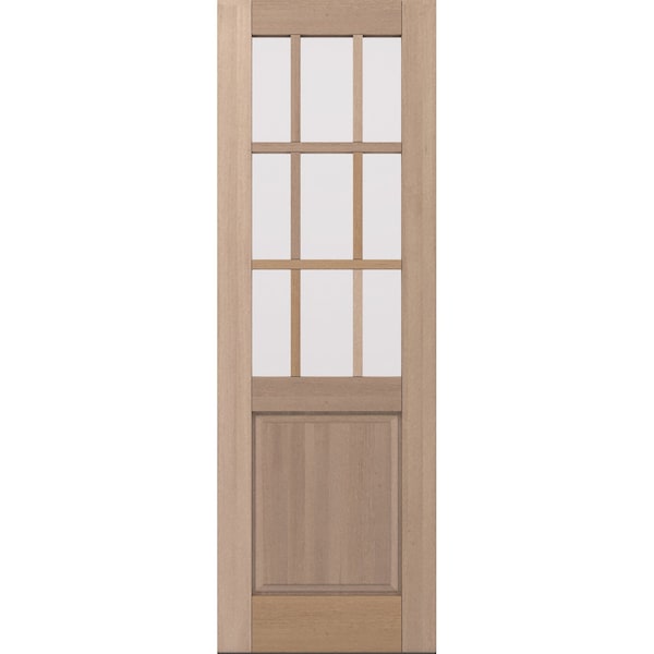 Doornmore G5009, 33.75" x 98" ( 32" Door) Left Hand, Mahogany SDL 9 Lite, 1/2 Lite Exterior Door G5009-SW-3296_1_LI - main