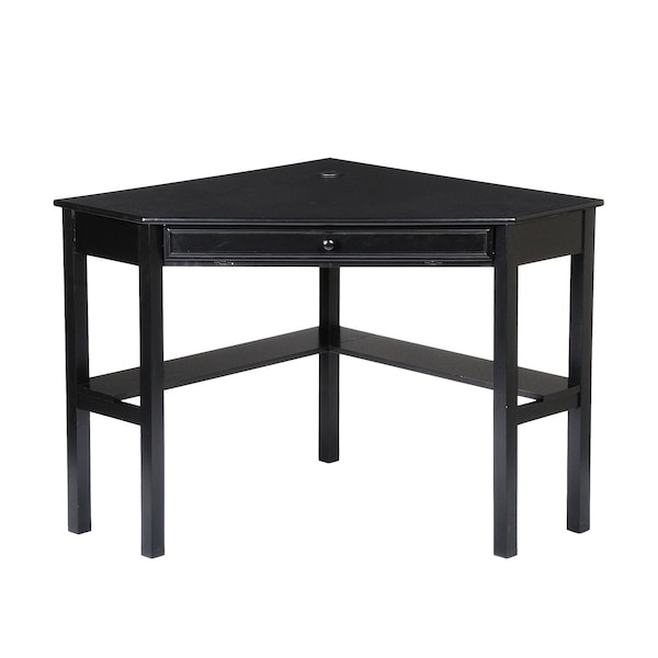 Homeroots Black Corner Computer Desk 402032 - main