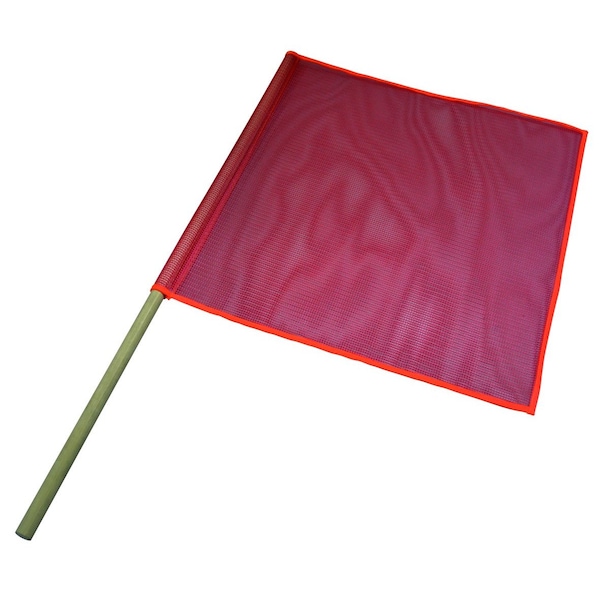 Doleco Flag Vinyl 18" x 18" Wooden Dowel, Heavy-Duty Truck Safety Marker 28000001 - main