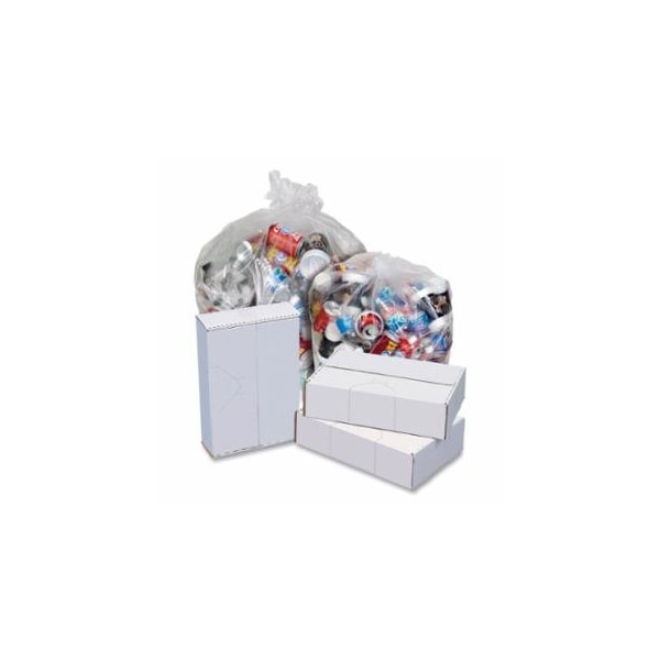 Pitt Plastics Vu Thru Trash Liner, 60 gal, 2.5 mil, 38 in W x 65 in H, Natural, 5PK 879-RXS10002XC - main