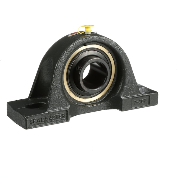 Sealmaster Mounted Cast Iron Two Bolt Pillow Block Ball Bearing - 52100 Bearing Steel, Black Oxided EMP-27 HT - main