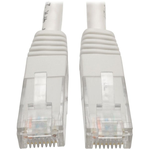 Eaton Tripp Lite Series Cat6 Gigabit Molded UTP Ethernet Cable RJ45 M/M, PoE, White, 6 ft. 1.83 m N200-006-WH - main