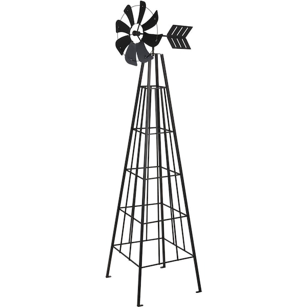 Panacea 72'' Metal Decorative Windmill Obelisk 88840 - main