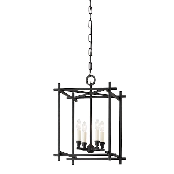 Troy Lighting Huck 4 Light Lantern 15 In. Black Iron F1095-BI - main