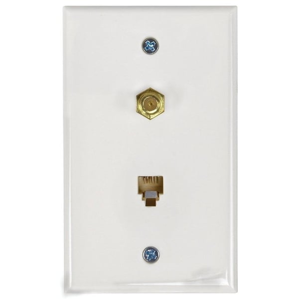 Zenith Wallplate, 4-1/2 in L, 2-3/4 in W, White TW1002CPW - main