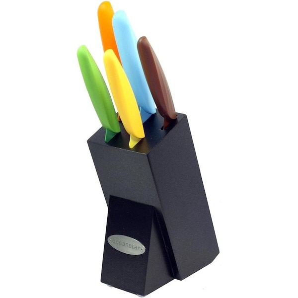 Oceanstar KS1217 6-Piece Non-Stick Coating knife set with Block Elegant Black KS1217 - main