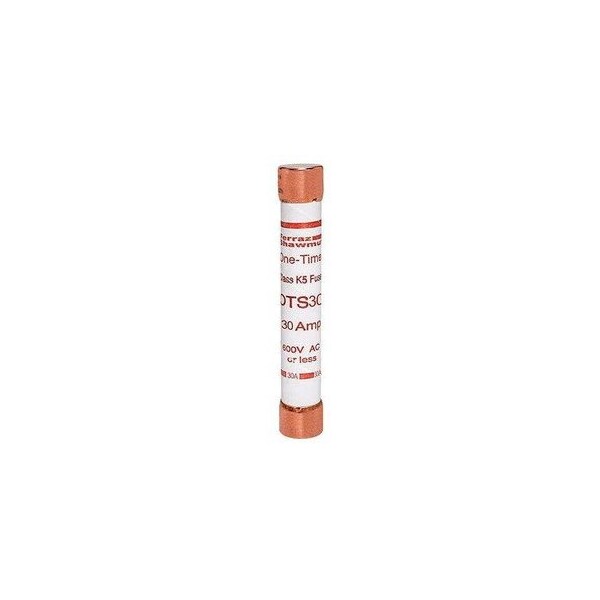 Ferraz Shawmut 0.81in x 5in, 600 VAC/300 VDC, 30 A, 50 kA AC/20 kA DC Interrupt, Paper Body, Copper Ferrule OTS30 - main