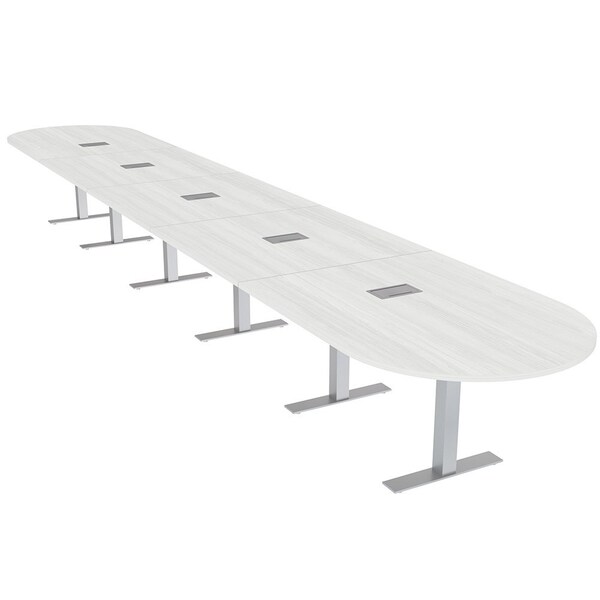 Skutchi Designs 22 Person Conference Table With Power Unit | 22' Racetrack Table | Harmony Series HAR-RAC-48X264-T-WA7976-ESIL - main