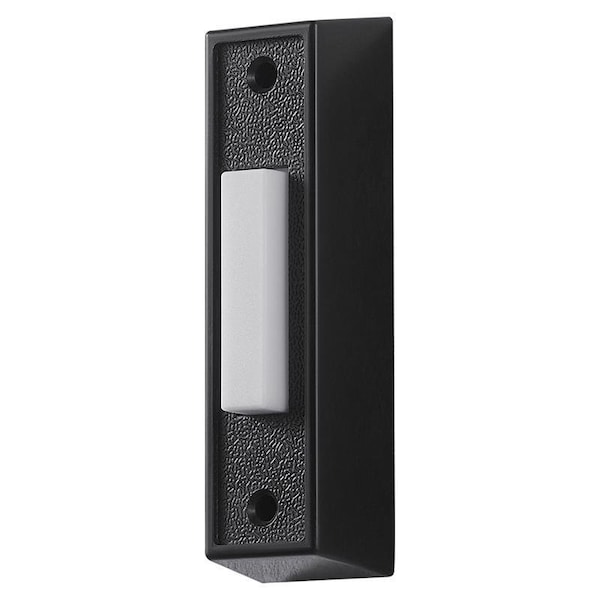 Heath Zenith Black/White Plastic Wired Pushbutton Doorbell 18000221 - main