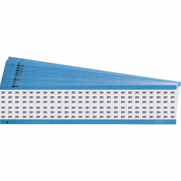 Brady Numerical Legend Vinyl Cloth Wire Marking Cards, Pack of 25 Cards, 25PK WM-281-PK - main
