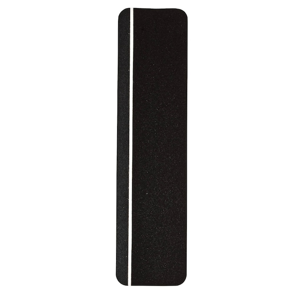 Brady Anti-Skid Tape Cleat - Grit-Coated Polyester, Reflective Stripe, Black, 6in x 24in, 24PK 78161 - main