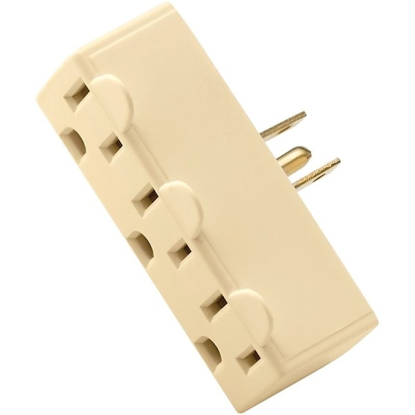 Eaton Wiring Devices Plug Adapter, Outlet Adapter, 5-15R, Ivory BP1147V - main