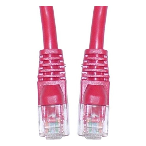 Cable Wholesale Cat5e Red Copper Ethernet Crossover Cable, Snagless/Molded Boot, 1 foot 10X6-33701 - main
