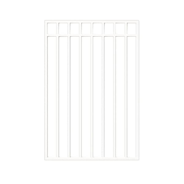 Nuvo Iron 33-in W x 46-in H Glossy Wht Coral Gate 36-in W Opening Self Close Hardware W/Dbl Side Handle ICG03346GW - main