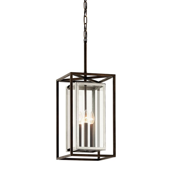 Troy Lighting Morgan 3 Light Lantern 10.5 In. Bronze/Stainless Steel F6517-BRZ/SS - main