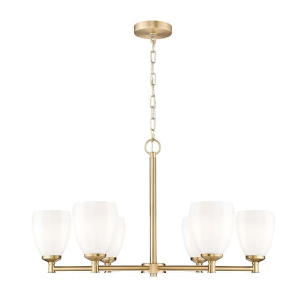 Z-Lite Oren 6-Light Chandelier, 32 in W, Modern Gold 7004-6MGLD - main