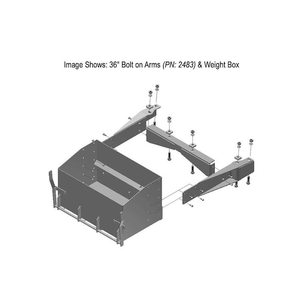 K&M Mfg 36-In. Bolt on Arms (BOA) Kit Case IH Steiger 350-500 (Rowtrac)/New Holland T9 Small Frame 2483 - main