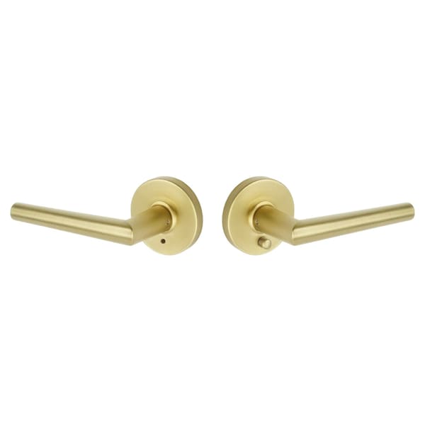 Emtek Residential Door Levers Privacy Satin Brass EE3220LENSB - main