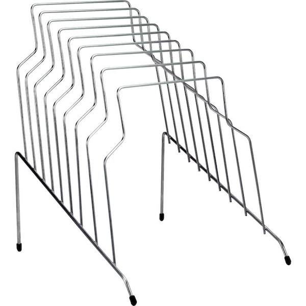 Fellowes File Holder, Silver, Steel, 10 1/8 in W, 12 1/8 in L, 11 4/5 in H, 8 Number of Compartments 72604 - main