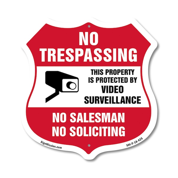 Signmission No Trespassing Sign This Property Is Pro, 18 Inch X 18 Inch, Plastic Sign SHI-P-18-425 - main