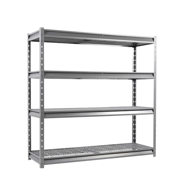 Shuntong Atlas 4-Tier 72 in.W x 24 in.D x 72 in.H Heavy Duty Garage Shelving Load 8000 Lbs, Gray Vein ATLAS722472-4G2000 - main