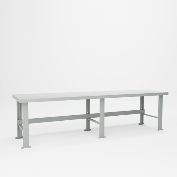 Pucel F Series Steel Top Workbench, 120 in W x 34 in D x 32 1/2 in H, Putty F-34120 - main