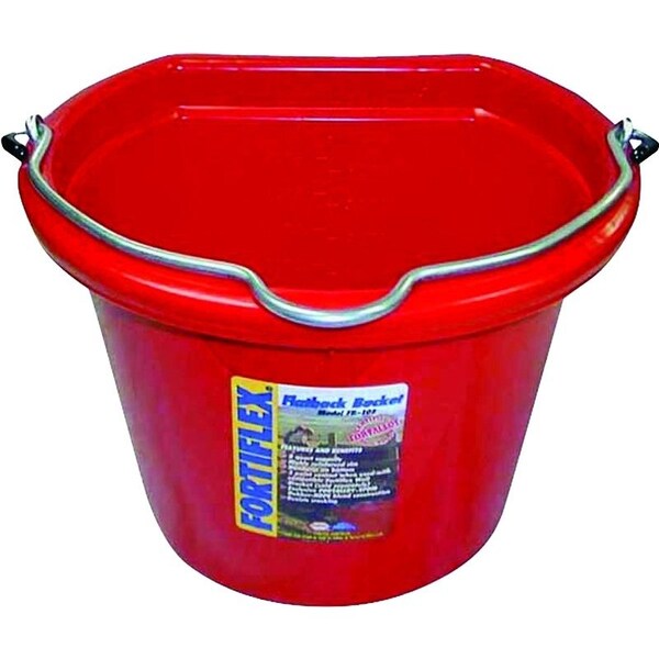 Fortex Fortiflex FB-108 Series FB-108R Bucket, 8 qt Volume, Rubber/Polyethylene, Red FB108R - main