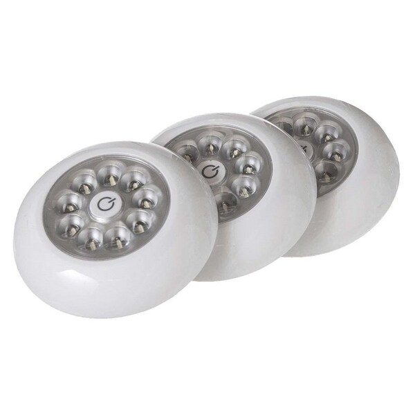 Fulcrum Tap Light, AAA Battery, Alkaline Battery, 9-Lamp, LED Lamp, 40.5 Lumens, 5500 K Color Temp, White 30016-308 - main