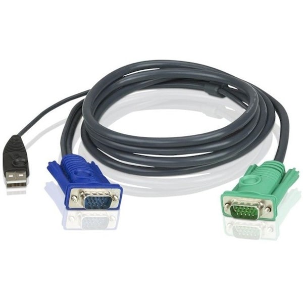 Aten 6' USB KVM Cable - SPHD15 to VGA & USB A 2L5202U - main