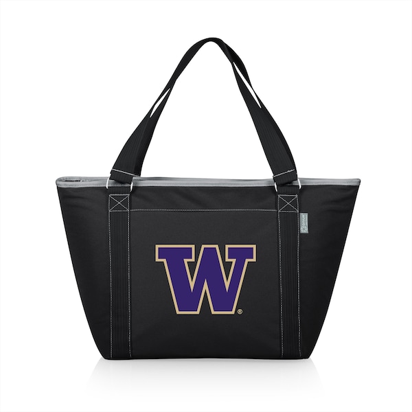 Picnic Time Family Of Brands NCAA Washington Huskies Topanga Tote Cooler Bag - Soft Cooler Bag - Picnic Cooler, Black 619-00-175-624-0 - main